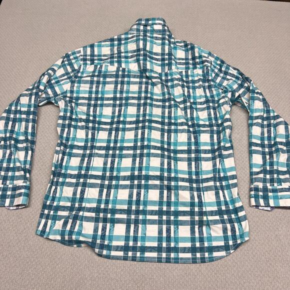 Scully Pearl Snap Shirt Mens XL Teal Plaid Pendleton Hat Co Western Cowboy Retro - Picture 2 of 9